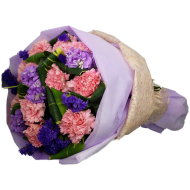 Cherished Love Pink Carnations Bouquet