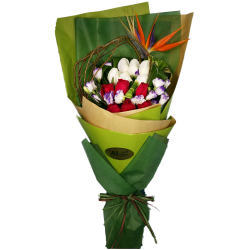 Bird Paradise with Roses Bouquet