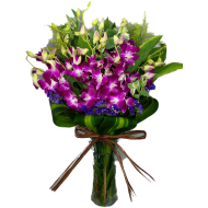 Blooming Thai Orchids Sunshine Vase