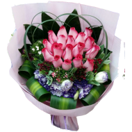 Blushing Milk Pink Roses Bouquet